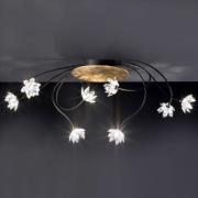 Fleurige plafondlamp FIORELLA, 8-lichts, helder