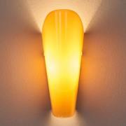 Wandlamp Bloom van glas, barnsteen