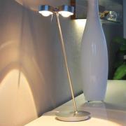 2-lamps tafellamp PUK TABLE, chroom