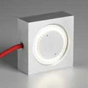 Multifunctionele lamp Square met LED, rood snoer