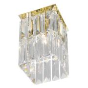 Gouden plafondlamp PRISMA, kristal