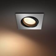 Philips Hue Centura LED inbouwspot hoekig, alu