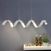 LED hanglamp Helix, wit-zilver, lengte 80 cm