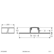 EVN APFL2 alu-tegelprofiel tweezijdig 200cmx5,7cm