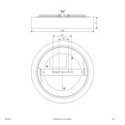 Sauro LED plafondlamp, Ø 40 cm, wit