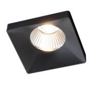 GF design Squary inbouwlamp IP54 zwart 3.000 K