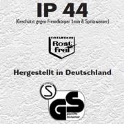 Buitenwandlamp Lija van roestvrij staal met sensor