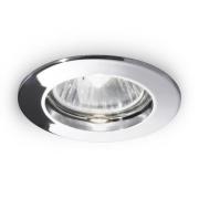 Plafondinbouwlamp Jazz, rond, GU10, chroom