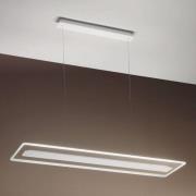 LED hanglamp Antille, glas, rechthoekig, chroom