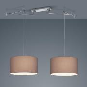 Helestra Certo hanglamp cilinder 2-lamps mocca