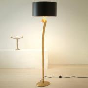 Elegante vloerlamp LORGOLIOSO in goud-zwart