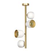 LED plafondlamp Dome, verticaal, 73 cm, wit