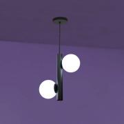 Tin-Tin hanglamp, 2-lamps, zwart