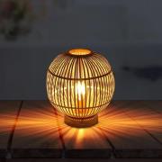 Tafellamp Hildegard van bamboe, Ø 30 cm