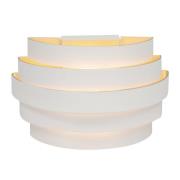 Wandlamp Scudo, aluminium, wit/goud