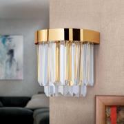 LED wandlamp Prism met up- and downlight, goud