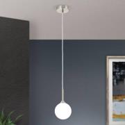 Hanglamp Snowwhite, 1-lamp, nikkel