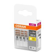 OSRAM LED stiftlamp G9 1,9W 2.700K helder 3 stuks