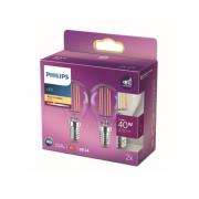 Philips LED lamp E14 4,3W P45 filament 2.700K per2