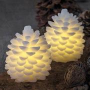 Clara LED kaars, hoogte 10 cm, set van twee