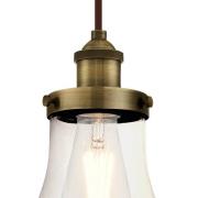 Hanglamp Westinghouse 633, messing, helder