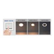 LED plafond inbouwlamp Clyde, warmwit, Ø 8 cm