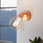 Koperkleurige LED wandlamp Zapata in kooilook