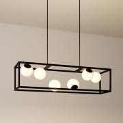 Lindby hanglamp Utopia, 6-lamps, glas, ijzer, 80 cm