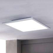 Lindby LED paneel Livel, CCT, 62 cm x 62 cm, zilver, aluminium