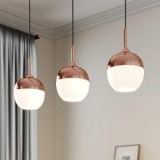 Lindby Rangina hanglamp, koper, 3-lamps