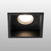 Inbouwspot Hyde 1-lamp frame hoekig IP44 zwart