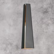 Zwart-gouden aluminium pendellamp Pluma, LED