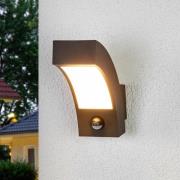 LED-buitenwandlamp Lennik met bewegingssmelder