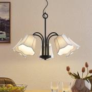 Lucande Binta hanglamp, 5-lamps, zilvergrijs