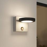 Lucande LED buiten wandlamp Belna, beton, sensor, IP54