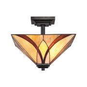 Plafondlamp Asheville Tiffany-design hoogte 30,5