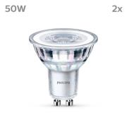 Philips LED lamp GU10 4,6W 390lm 840 h. 36° per 2