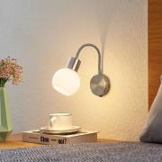 Lindby Lioma wandlamp met flexibele arm, nikkel