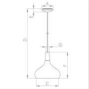 Sabinar hanglamp, 1-lamp, zwart, Ø 28 cm