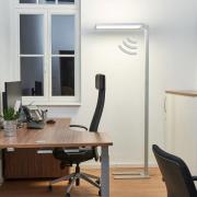 Zilveren staande LED bureaulamp Dorean