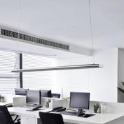 LED hanglamp Vinca, lengte 120 cm, wit/zilver