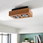 Arcchio spot Vince, 25 cm, houtkleurig, metaal, GU10