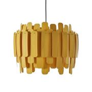 LZF Maruja houten hanglamp, geel