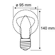 Paulmann LED-bollamp E27 7W dim to warm