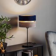 Tafellamp Duo, marineblauw/grijs/goud, hoogte 50cm