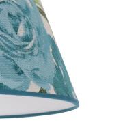 Kap Sofia hoogte 15,5cm bloemenmotief turquoise