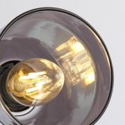 Vloerlamp Classy 3-lamps, rookglas
