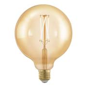 LED bollamp E27 G125 4W 1.700K filament goud