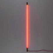 LED wandlamp Linea goud, rood