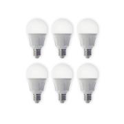 Lindby LED lamp, set van 6, E27, 8,5 W, mat, 3.000 K